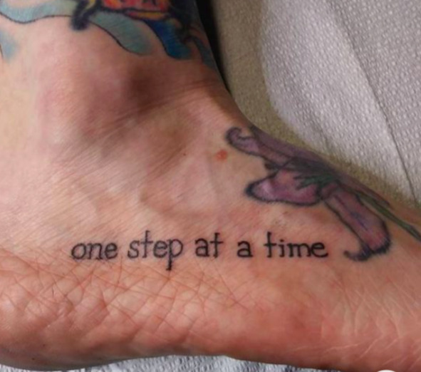 foot tattoo quote ideas