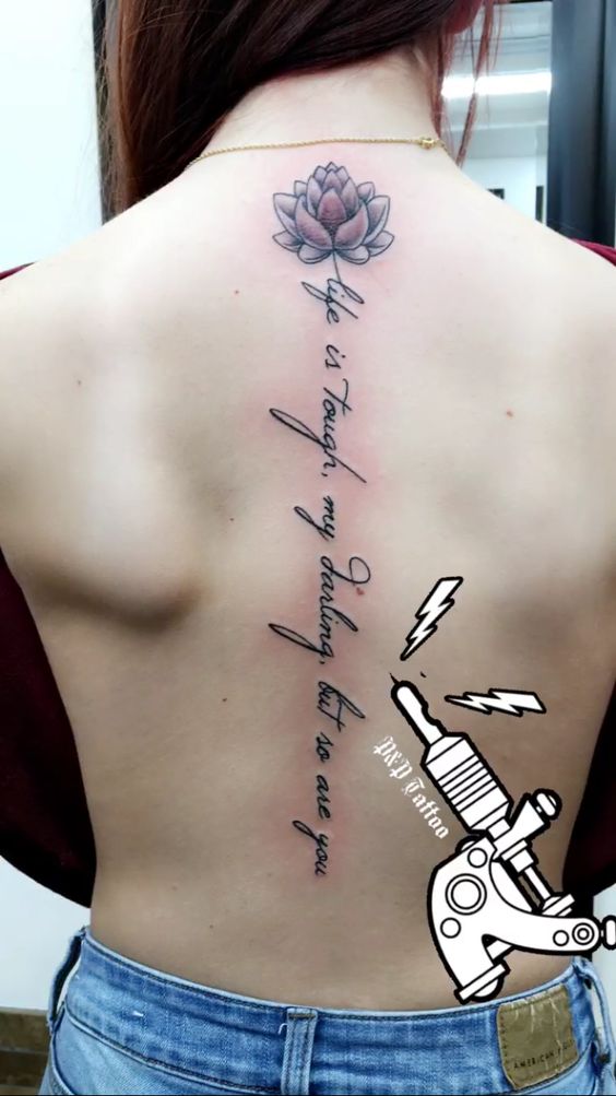 meaningful spine tattoos quotes for her
